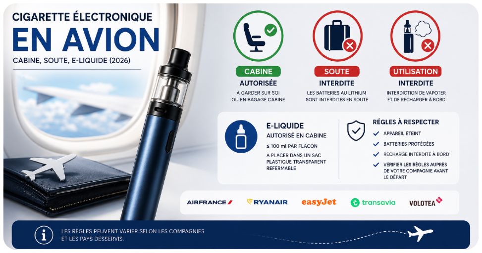 liquide cigarette électronique avion air france